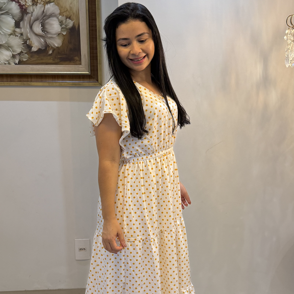 Vestido de Bolinhas - Conforto e Elegancia com várias cores.